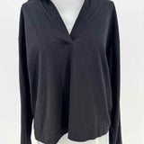 Vince Women's Black Size M Collared Long Sleeve