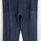 St. John Sport Women's Gray Size L Wide Leg Leather Stitching Santana Knit Pants