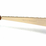 Brown Gold Tone Aviator Stripe Sunglasses
