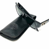 GIANNI VERSACE Vintage Rare Black Geometric Medusa MOD372/G Sunglasses