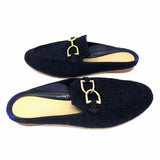 ROTHY'S Double Bit Loafer Women's Black Size 7.5 Flat Knit Horsebit Mules