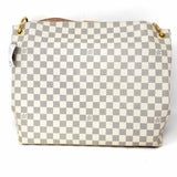 LOUIS VUITTON Graceful MM Coated Canvas Blue White Hobo Damier Azur Shoulder Bag