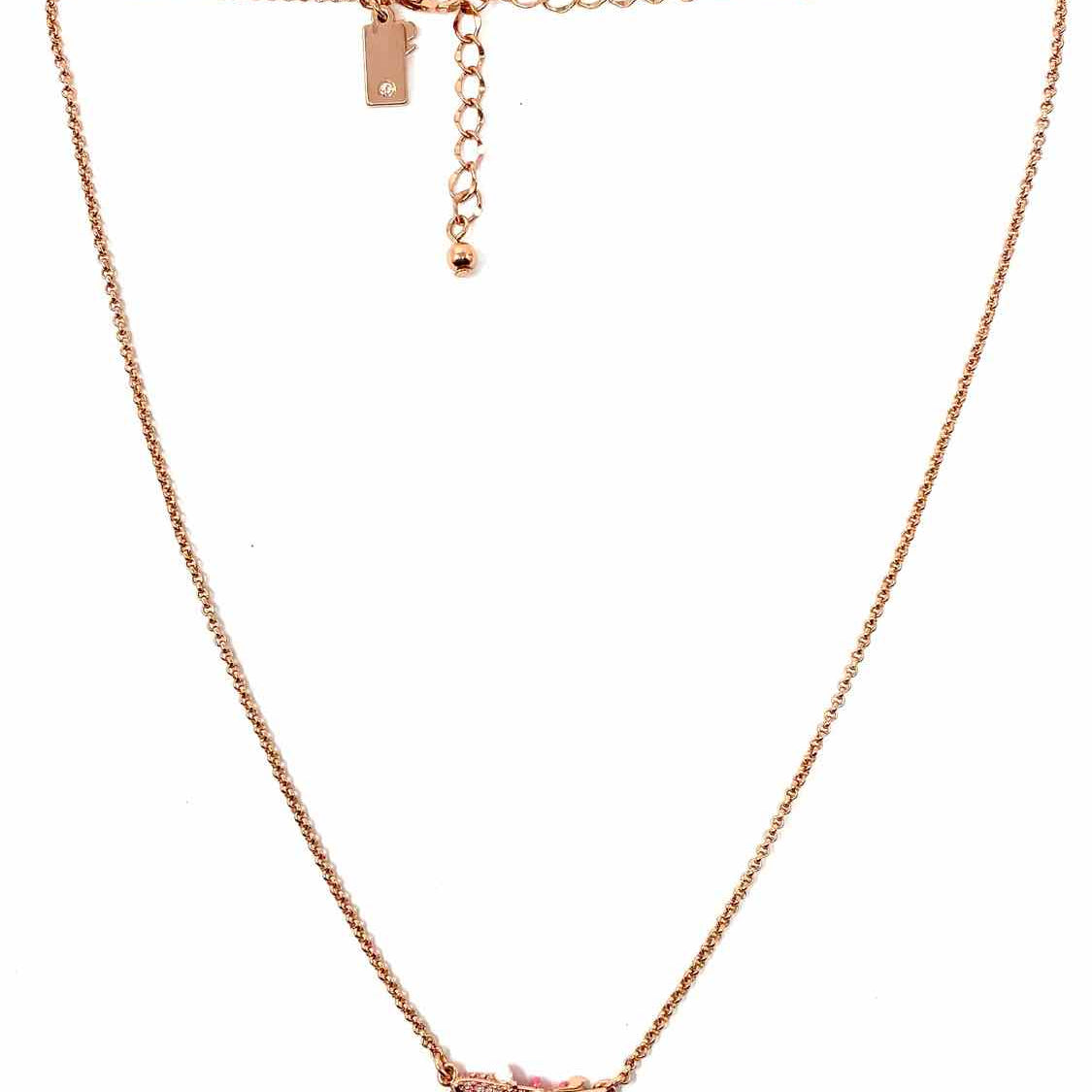 Kate Spade Yours Truly Pink Pendant 20.5" Car Necklace