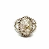 Estate size 6 .925 Silver Rutilated Quartz Ring