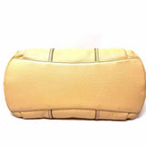 MCM Cream Hobo Pebbled Leather Shoulder Bag