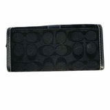 Coach Canvas Black Accordion Signature Wallet