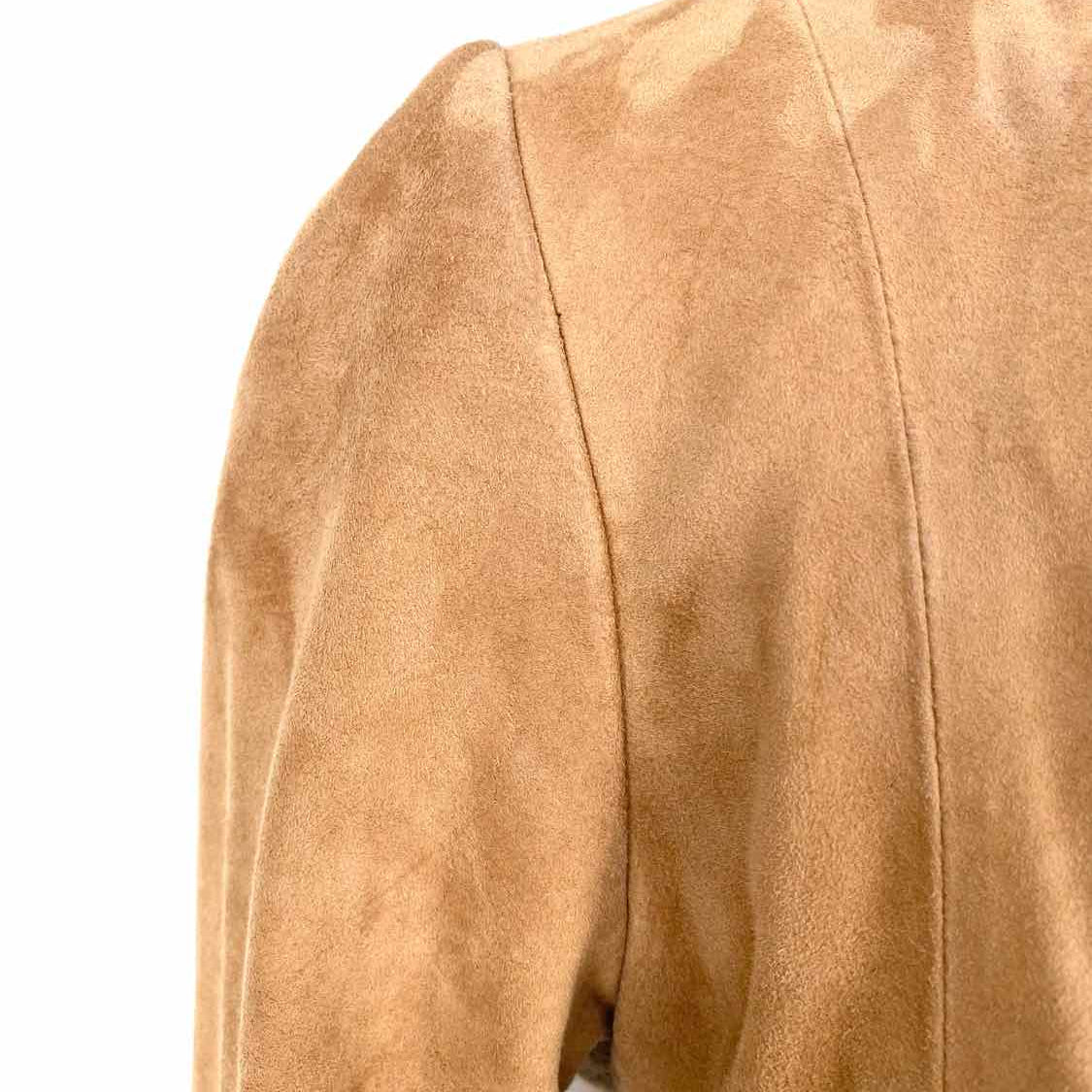 Vince Women's Scuba Brown Size S/4-6 Moto Suede Asymetric Jacket