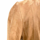 Vince Women's Scuba Brown Size S/4-6 Moto Suede Asymetric Jacket