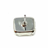 Silver Stud Crystal Earrings