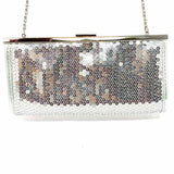 Worthington Gray Hinged Sequined Clutch