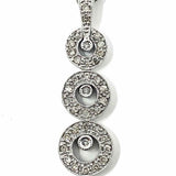 Macy's 14K White Gold Circle Diamond Necklace