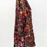Women's Multi-Color Size M/L Open Front Yo-Yo Quilt Jacket