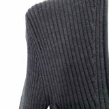 Isabel Marant Zael Women's Black Size 38/6 Long Sleeve Zip Ribbed Dress
