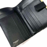 Burberry Coated Canvas Beige Black Compact Check Wallet