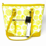 Dooney & Bourke Coated Canvas Yellow Zip Top Lemon Tote