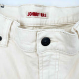johnny was Women's Cream Size 29/8 Boyfriend Applique Jeans