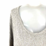 HELMUT LANG Women's Gray Size L Asymmetrical Viscose Blend Sweater