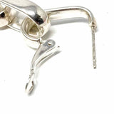 Estate .950 Silver Dangle Chain Earrings