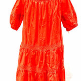 Kate Spade Cherry Off Women's Red Size XS Off The Shoulder Ruffled Dress