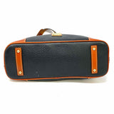 Dooney & Bourke Black Brown Hobo Pebbled Leather Shoulder Bag