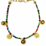 Beaded Multi-Color Charm 7.5 Bracelet
