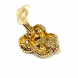 ST. JOHN Gold Tone Clip On Knotted Earrings