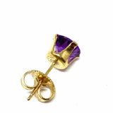 Clyde Duneier 14k Gold Stud Amethyst Earrings