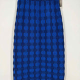 Boss Women's Blue Size XS Midi Textured Skirt