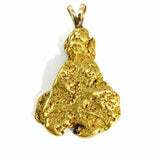 Estate 18K Yellow Gold Nugget 14k Bail Pendant