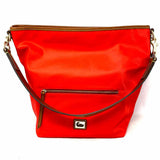 Dooney & Bourke Wayfarer Hobo Nylon Red Zip Tote Shoulder Bag