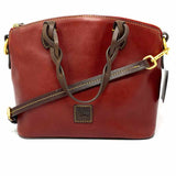 Dooney & Bourke Heidi Red Zip Leather Braided Strap Tote