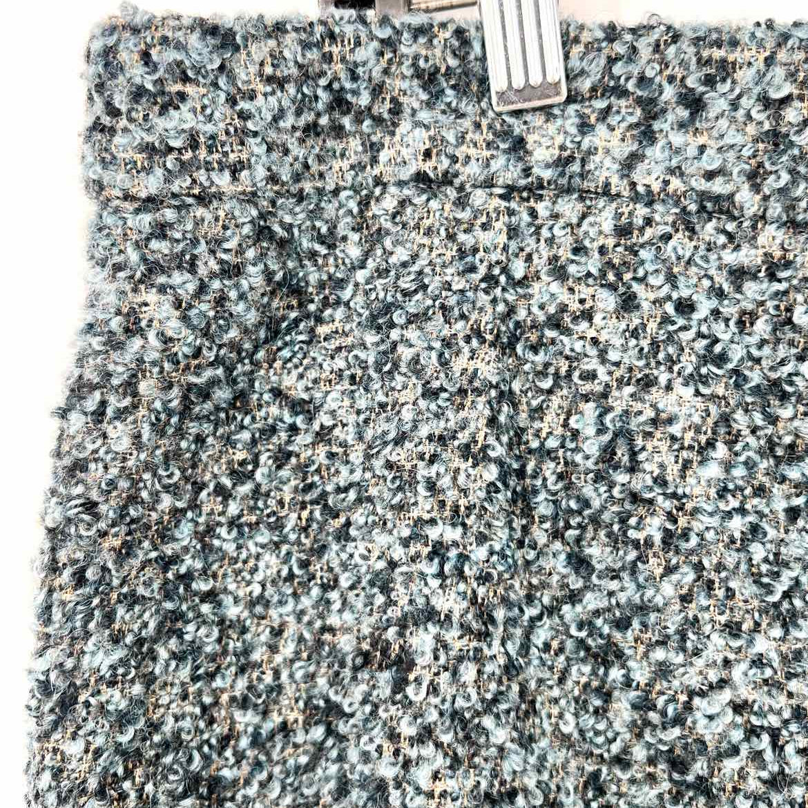 Gucci Women's Teal Blue Size L pencil Tweed Skirt