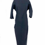 Rick Owens Women's Navy Size 10 3/4 Sleeve Sheath Dress