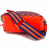 Universal Thread Red Navy Camera Bag Woven vegan leather Crossbody