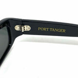 Port Tanger Leila Black Rectangular Sunglasses