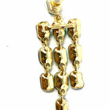 cara Crystals Green Chandelier 2" Earrings