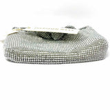 Madison West Silver Slouchy Sparkle Rhinestone Shoulder Bag