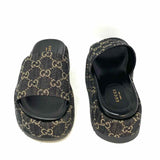 Gucci Women's Black Size 36/5.5 Platform Denim GG Slide