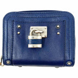 Chloe Paddington Navy Bi-Fold Lock Leather Wallet