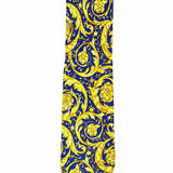 GIANNI VERSACE Silk Blue Yellow Filigree Necktie