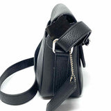 Mancini Black Flap Pebbled Leather Crossbody