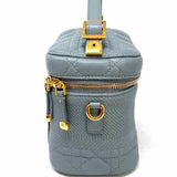 Dior 2020 Small DiorTravel Vanity Case Steel Blue CANNAGE Made in Italy Clutch