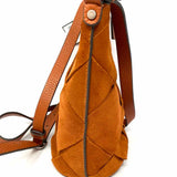 Treasure&Bond Rust Bucket Woven Suede Crossbody