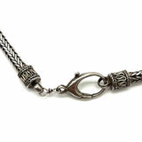 Statement Silver tone 20.5" Wheat Chain Necklace