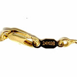 Estate SLC 1980's Jaguar 14K Gold Vermeil 24KGB 24" Necklace