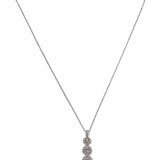 Macy's 14K White Gold Circle Diamond Necklace