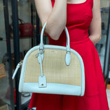 Kate Spade Reiley Straw Ivory Dome Satchel