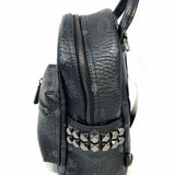 MCM Coated Canvas Charcoal Mini Studded Visetos BackPack