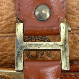 MCM Brown Visetos Print Duffle Bag