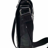 Jack Georges Voyager Black Flap Leather Messenger Bag